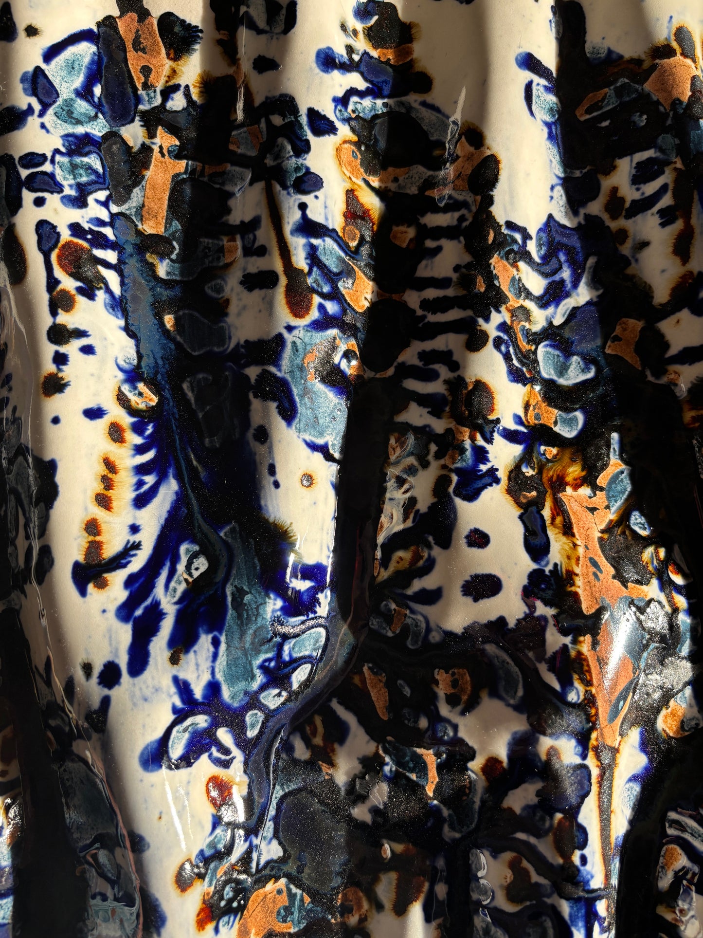 Ceramic Flow Painting Blue