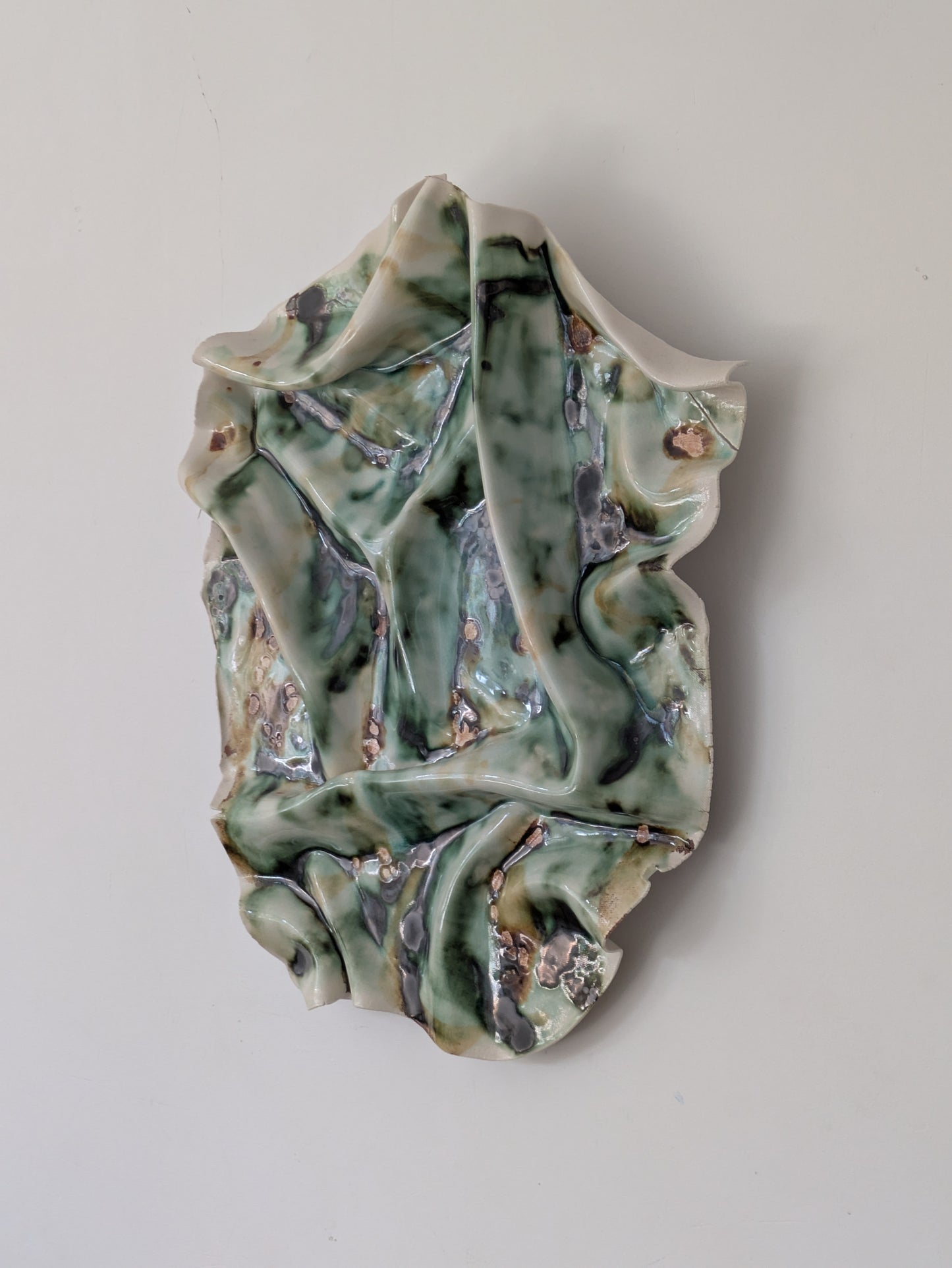 Ceramic Flow Painting Green