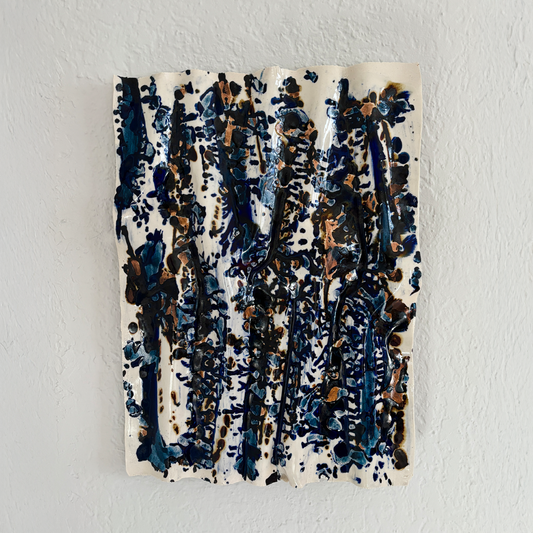Ceramic Flow Painting Blue