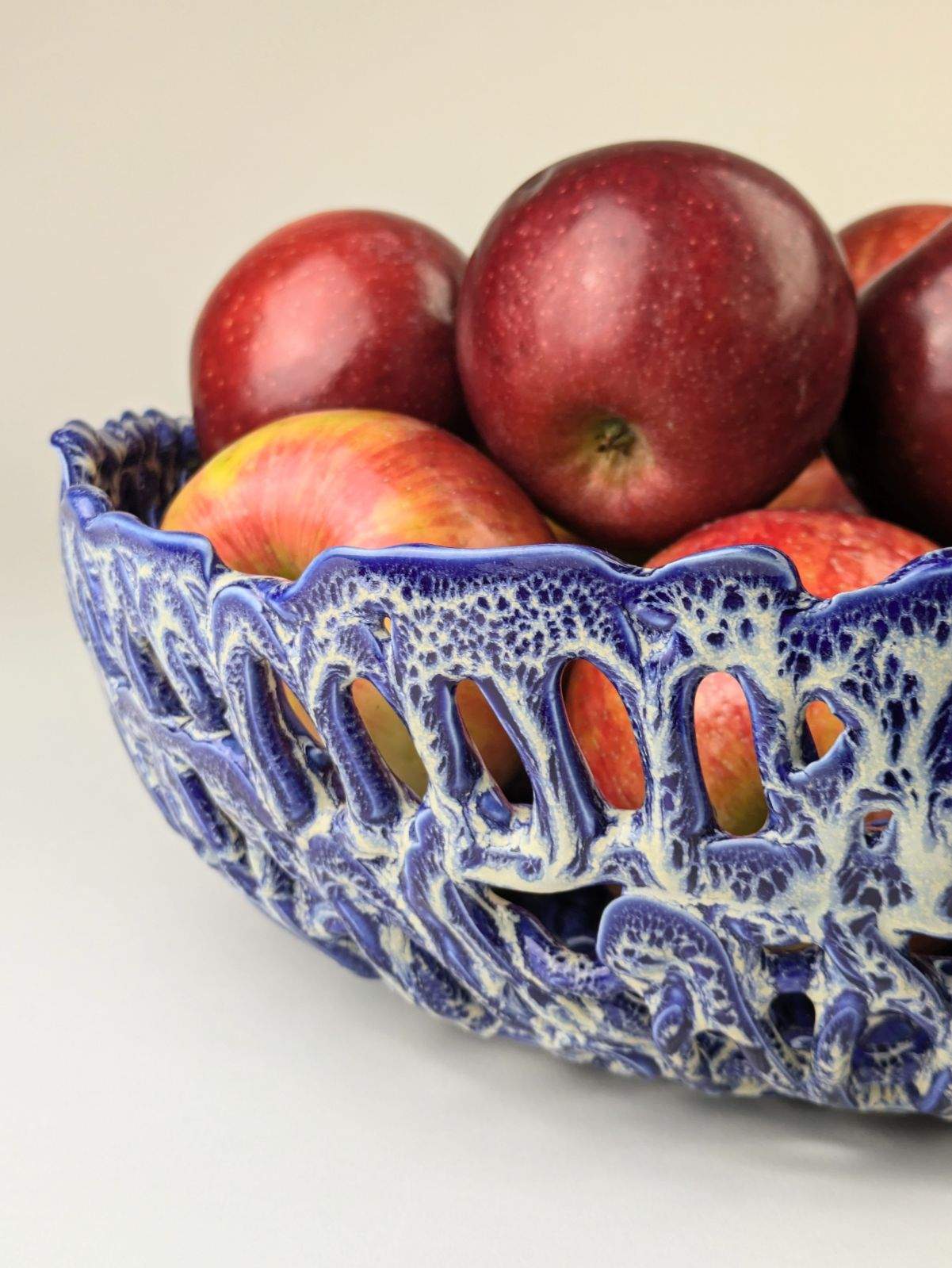 Scribble Basket  Large  Blue Salt