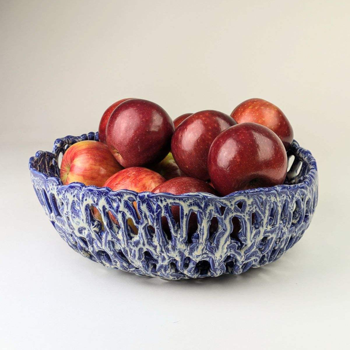Scribble Basket  Large  Blue Salt