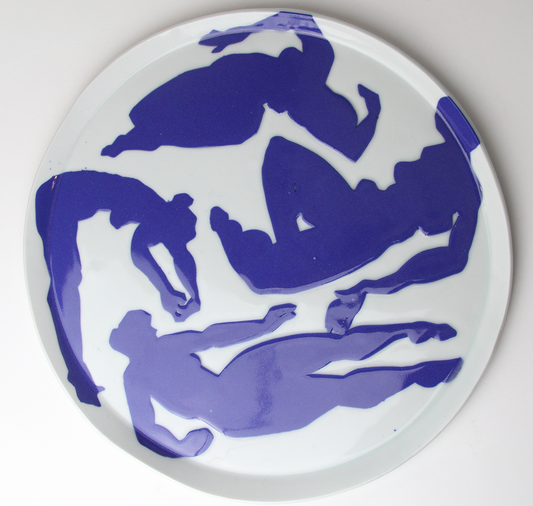 Figure Inlay Porcelain Plate
