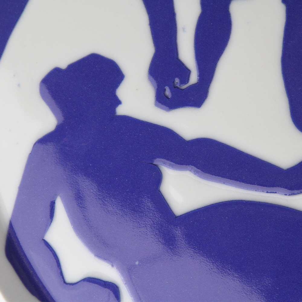 Figure Inlay Porcelain Plate