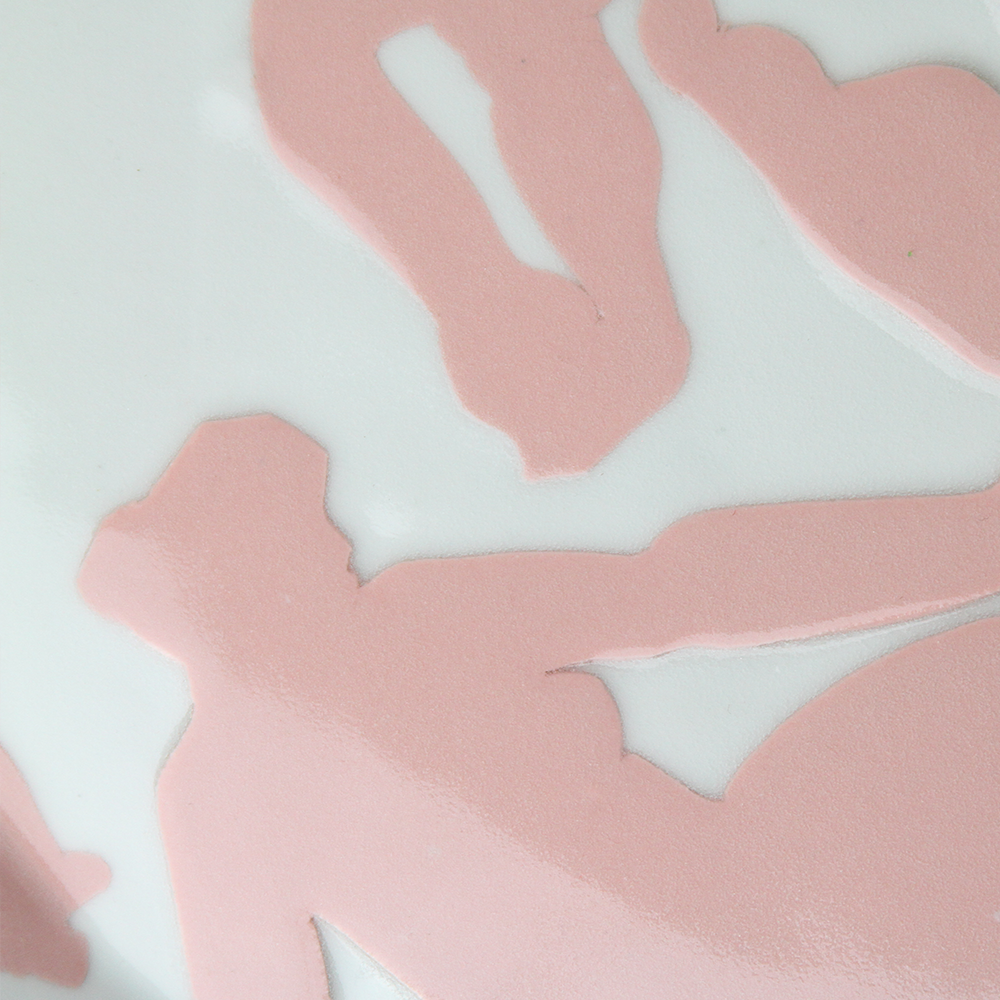 Plate - Figure Inlay Pink