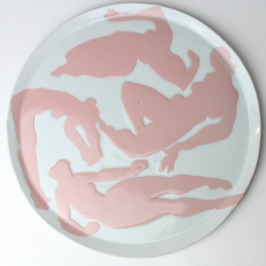 Plate - Figure Inlay Pink
